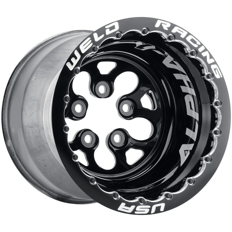 WELD WHEEL, ALPHA1 BLACK, 15X10 SIZE, 5X4.75 BOLT PATTERN