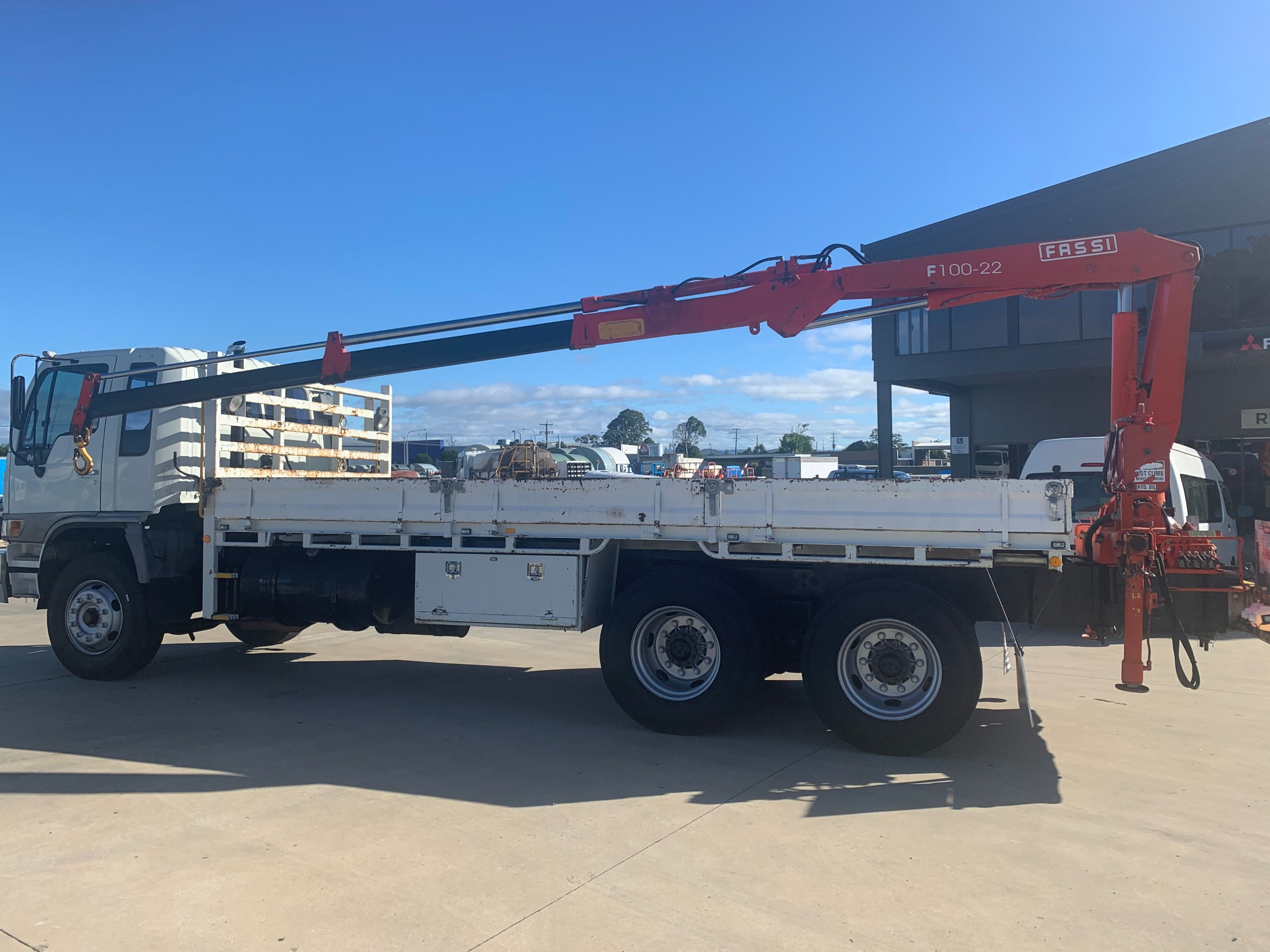 2000 HINO FM RANGER 14 MANUAL CRANE TRUCK JTFD5103294 JUST TRUCKS