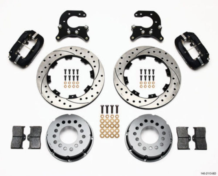 WILWOOD DYNAPRO 4 SPOT REAR BRAKE KIT FORD 2.66" AXLE OFFSET
