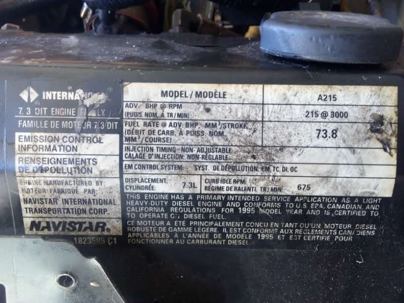 POWERSTROKE ENGINE 7.3 LITRE JPW4111794 JUST PARTS