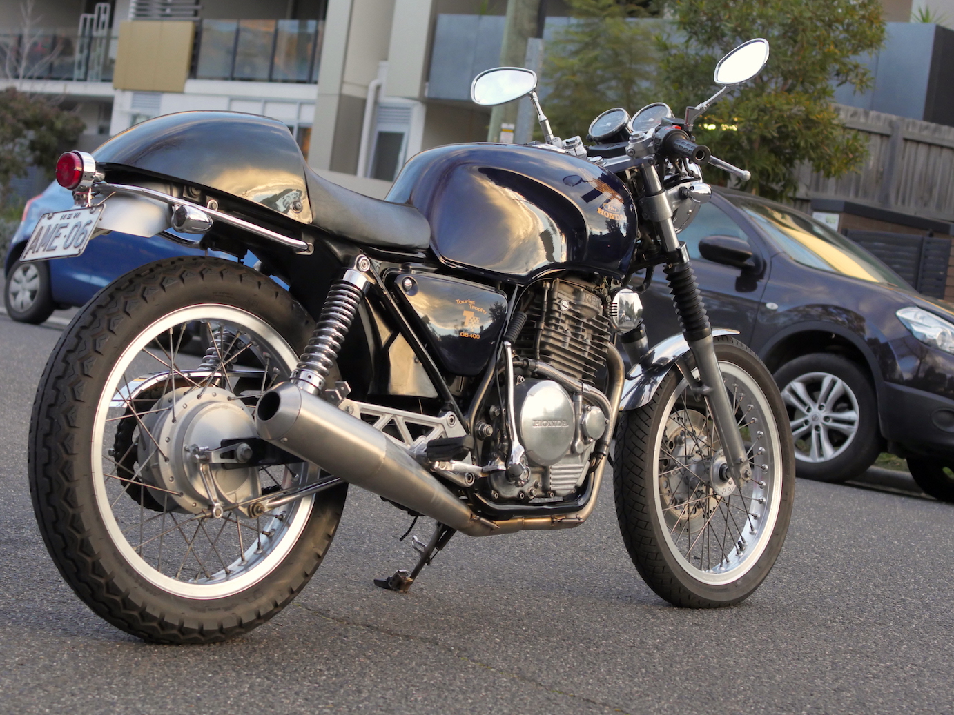 GB250 GB400 GB500 ALL ステンレス フロント フェンダー 鏡面 GB500