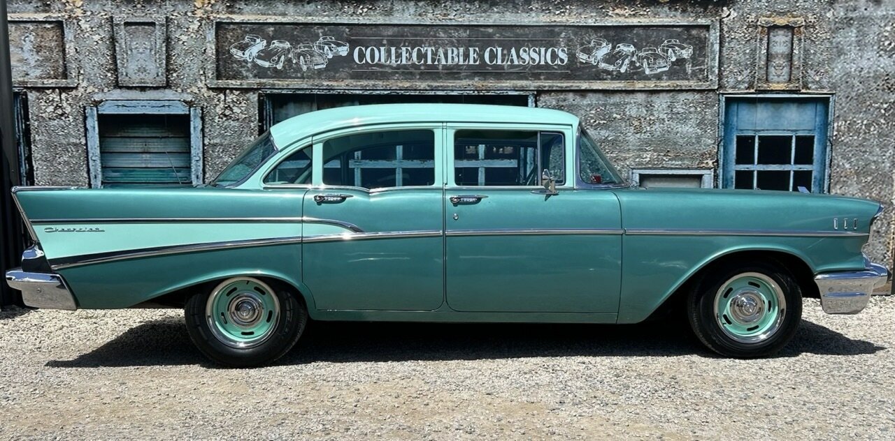1957 chevrolet 210 3 sp automatic 4d sedan