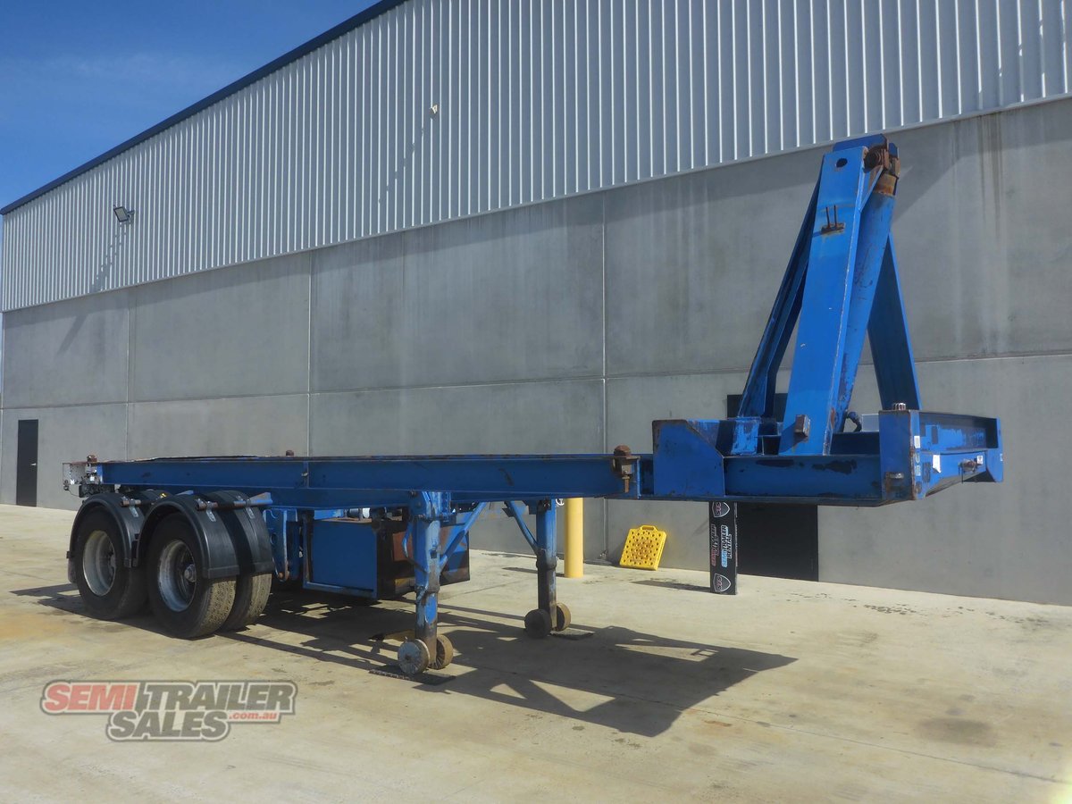 1984 fruehauf 20ft tipping skel trailer