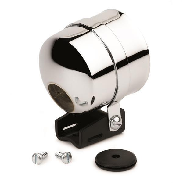 autometer gauge mounting cup, 2 5/8 in. diameter, pedestal mount, chrome, for mechanical, gauge, each