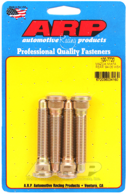 arp wheel studs, press-in, 12mm x 1.5 right hand thread, for mazda, set of 4