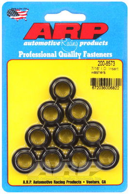 arp washers, chromoly, black oxide, .438 in. i.d, .812 in. o.d, set of 10