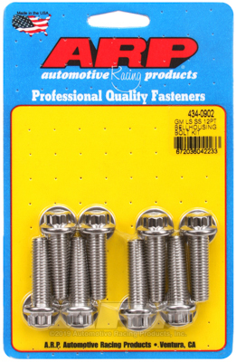 arp bellhousing bolts, 12-point, 10mm x 1.5 thread, stainless steel, natural, for chevrolet, small block ls, kit