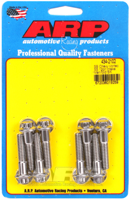 arp bolts, intake manifold, 12-point head, stainless steel, polished, for chevrolet 305-350, 180000psi, kit