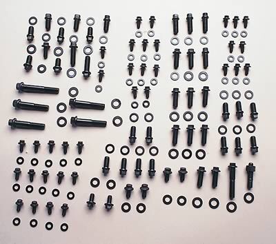 arp engine and accessory fasteners, 12-point, chromoly, black oxide, for chrysler, small block, kit