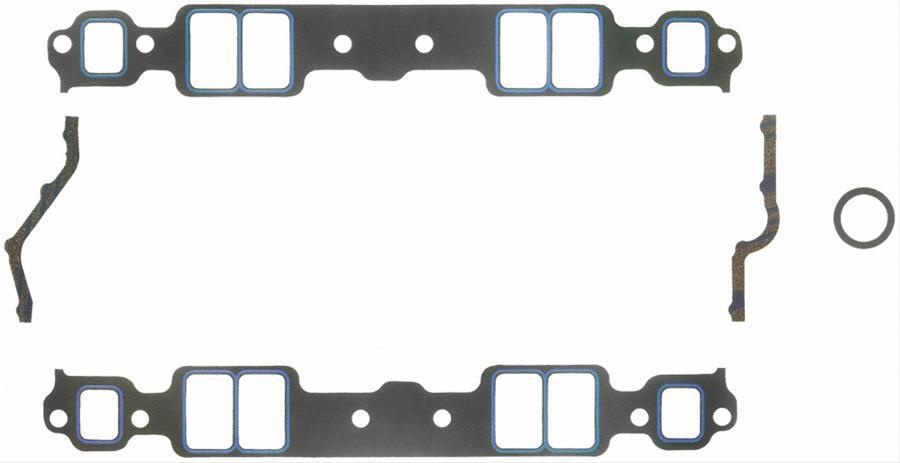 felpro gaskets, manifold, intake, printoseal, 2.09 in. x 1.28 in. port, .060 in. thick, for chevrolet, small block, set