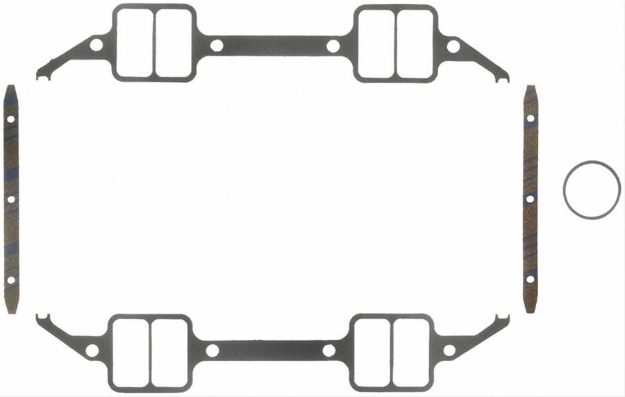 felpro gaskets, manifold, intake, rectangular, 2.630 in. x 1.34 in. port, .060 in. thick, mopar, big block rb, set