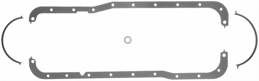 felpro oil pan gasket, multi-piece, rubber/steel core, for ford, 351w, kit