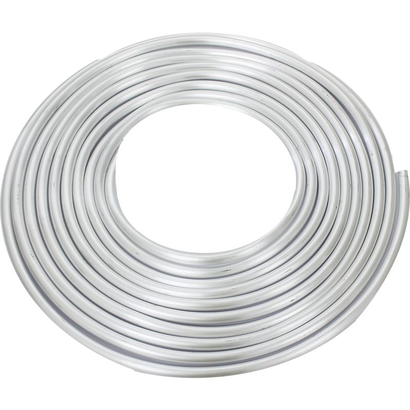 proflow aluminium fuel line hard tube 1/2in, natural, 25ft coil