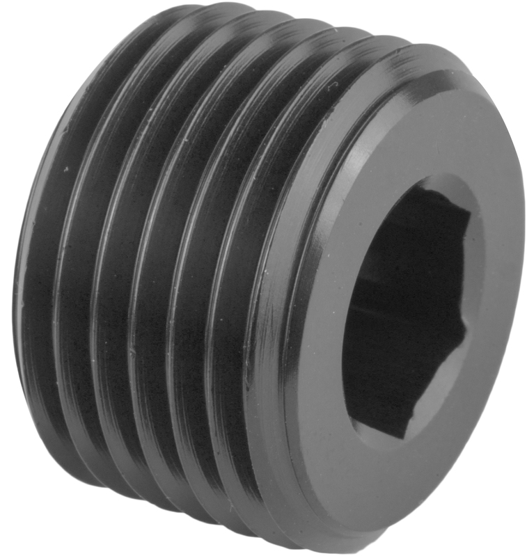 proflow fitting aluminium socket plug 1/8in. npt, black
