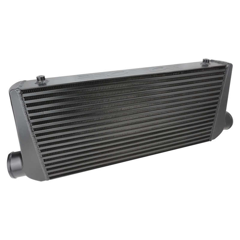 proflow intercooler street series, bar & plate, 600 x 300 x 76mm, 3.0'' outlets, aluminium, universal, black