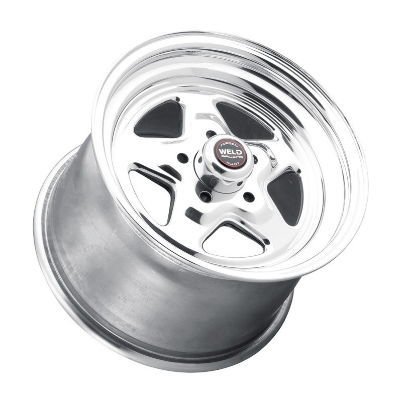 weld wheel, prostar, 15x10 size, 5x4.5 bolt pattern, 6.5 backspace, polished center, polished shell, each