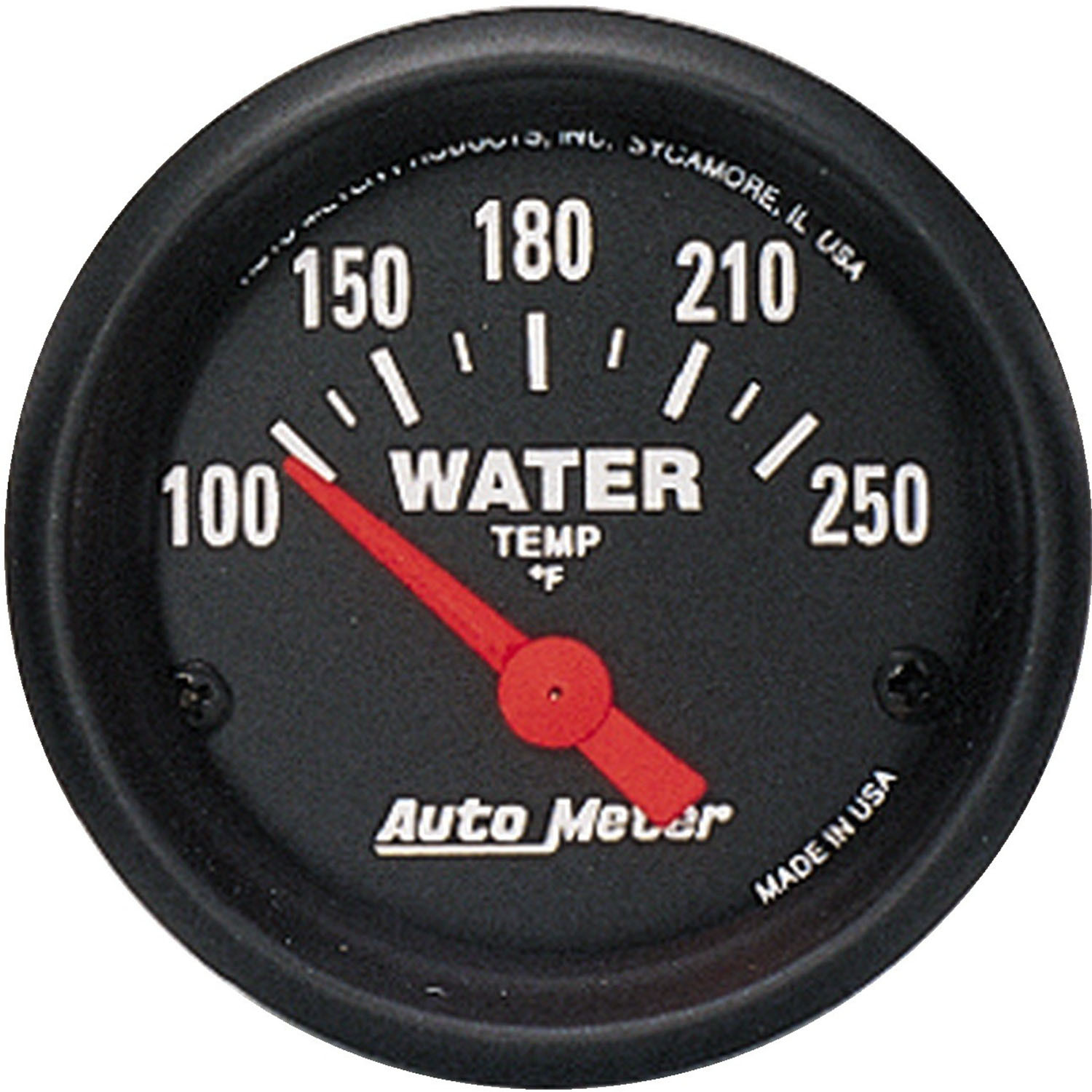 autometer gauge, z-series, water temperature, 2 1/16 in, 100-250 degrees f, electrical, each