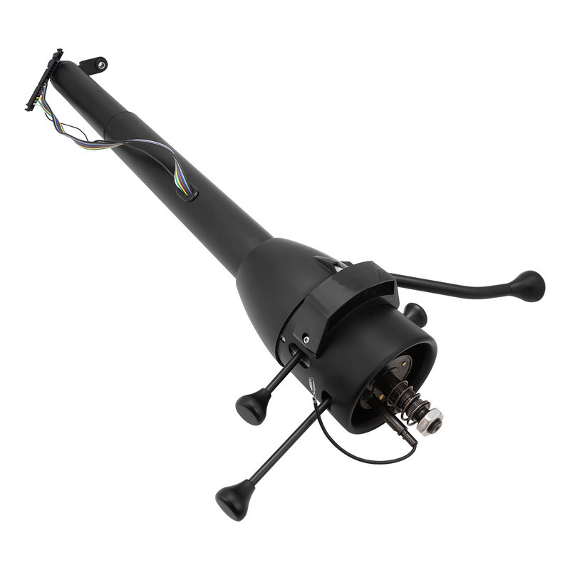 proflow universal steering column, automatic collapsible column, 5 position tilt, 28" long, black powder coat, kit