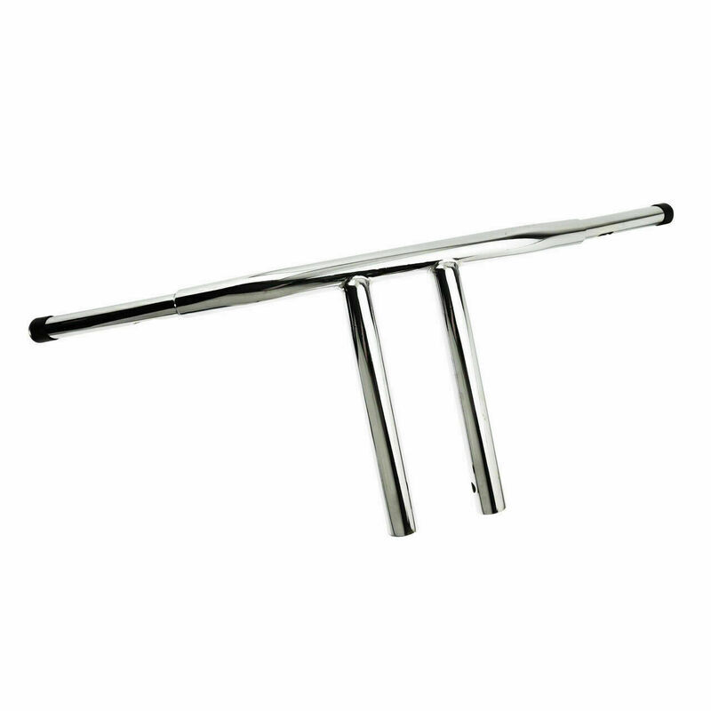 attitude inc, t factor handlebar, 1-1/4 in. t-bars , 10" rise, chrome for harley dyna softail sportster fat bob custom