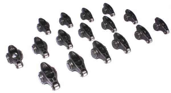 comp cams rocker arm, ultra pro magnum, full roller, chromoly steel, 1.7 ratio, for chevrolet 394-454 7/16 in. stud, set of 16