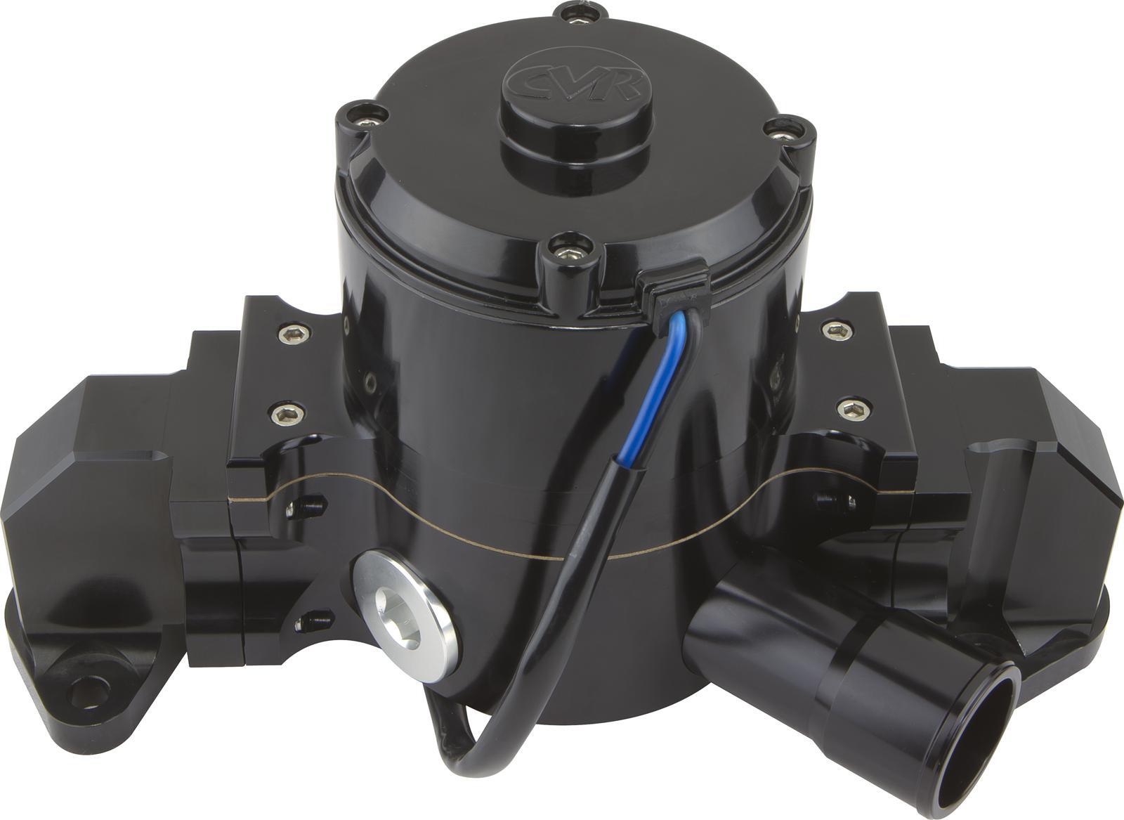cvr water pump, electric, 55 gpm, billet aluminium, black anodized, for ford, big block, each