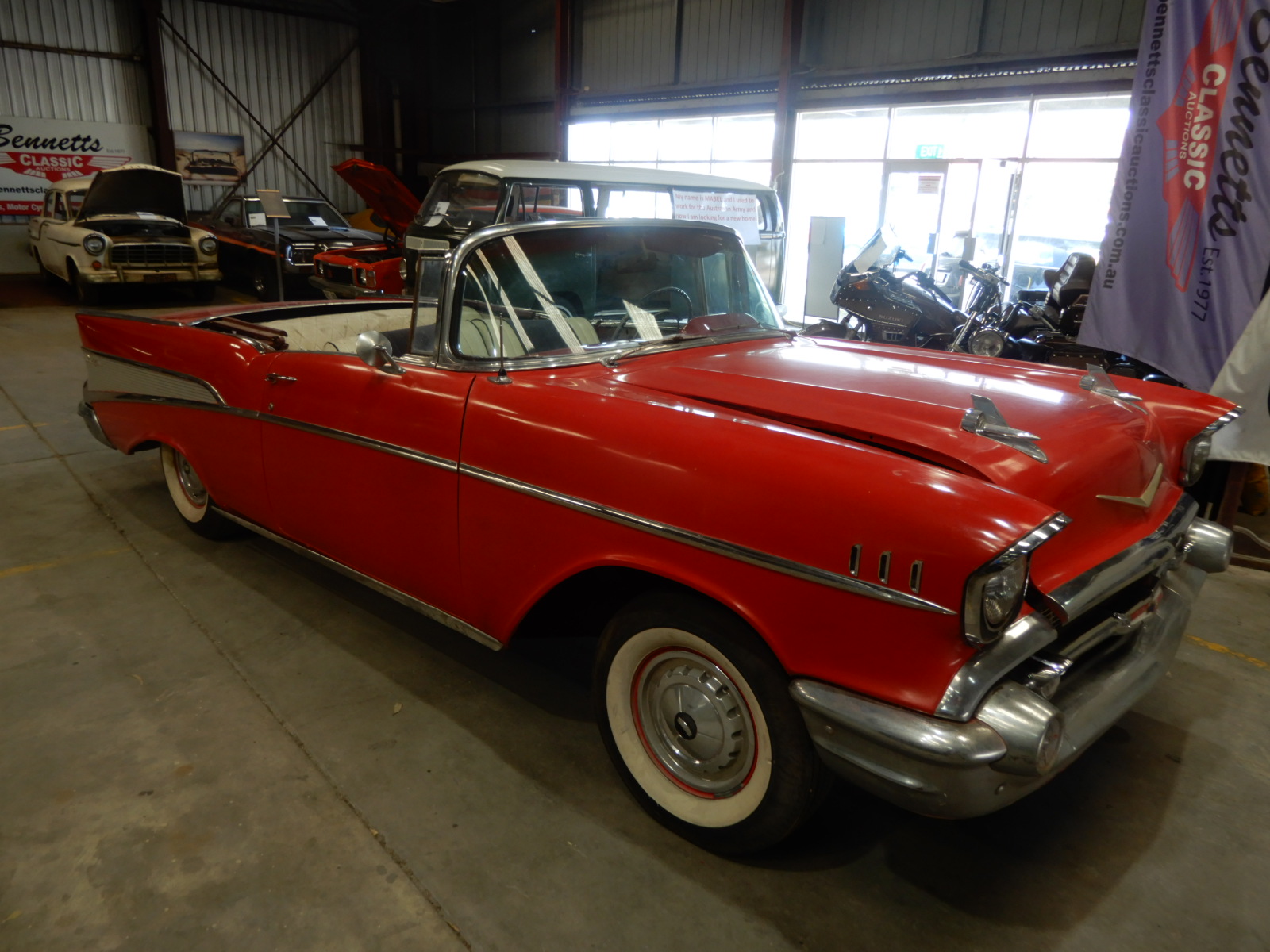 1957 chevrolet bel air automatic 2d convertible