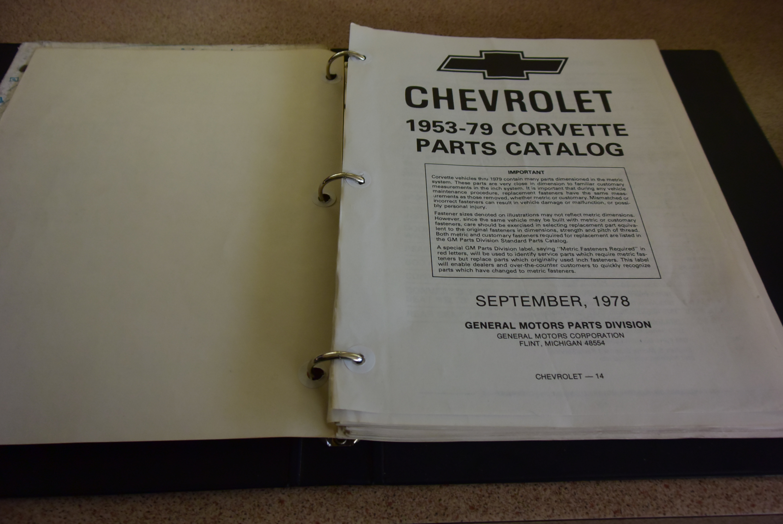 CHEVROLET PARTS BOOKS JPW5170073 JUST PARTS