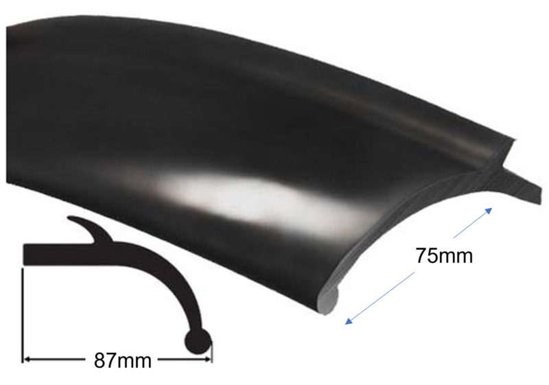 Car Wheel Arch Bumper 1.5M Anti-Collision Strip 2/3.5/4.5CM Rubber