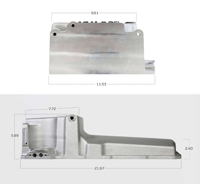 RTS Oil Pan Cast Aluminium Black, 427 Stoker, Early Holden or Chev with LS Engine Swap, up to 4.250 inch stroke, Each