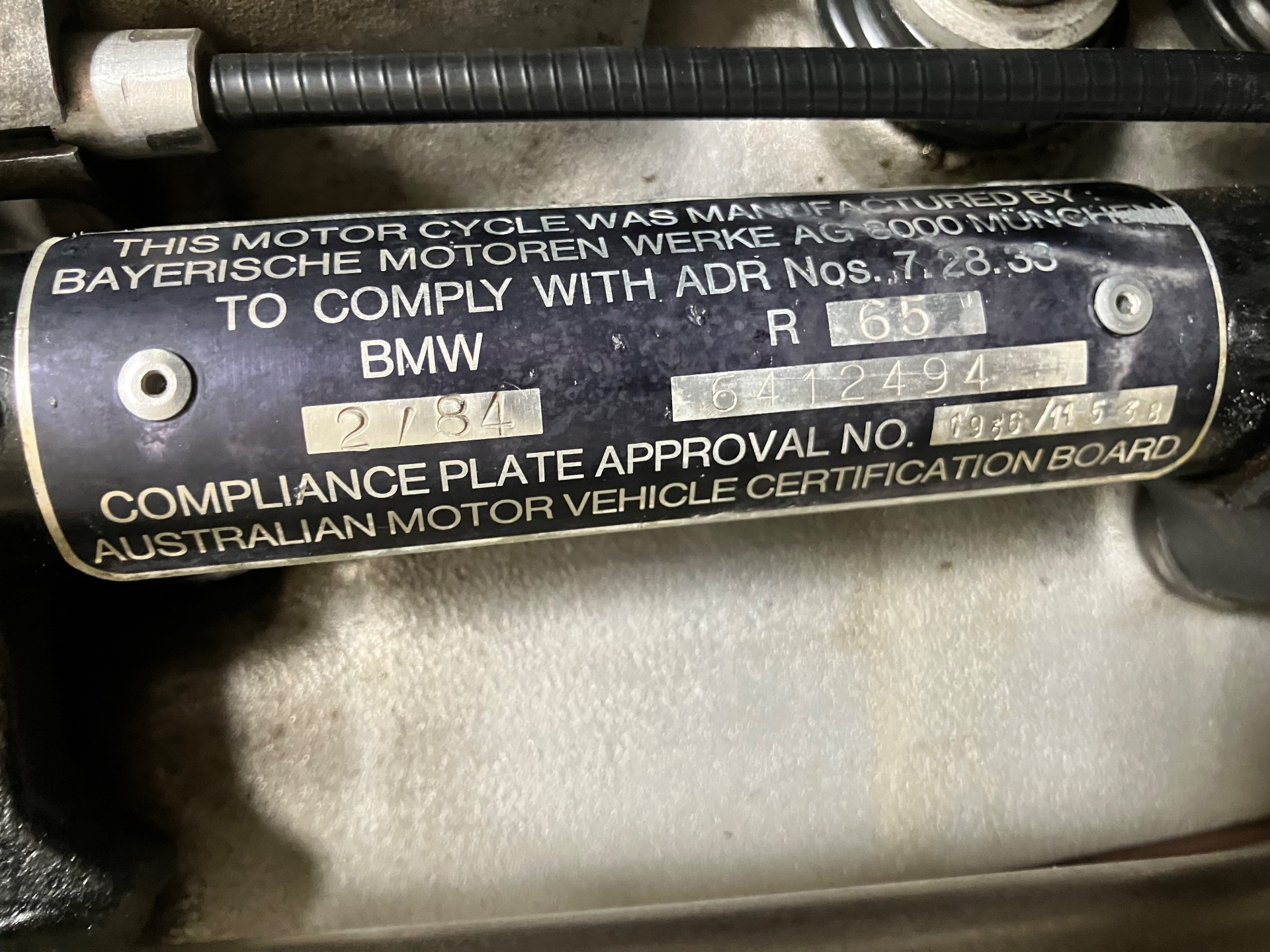 1984 BMW R65 ROAD