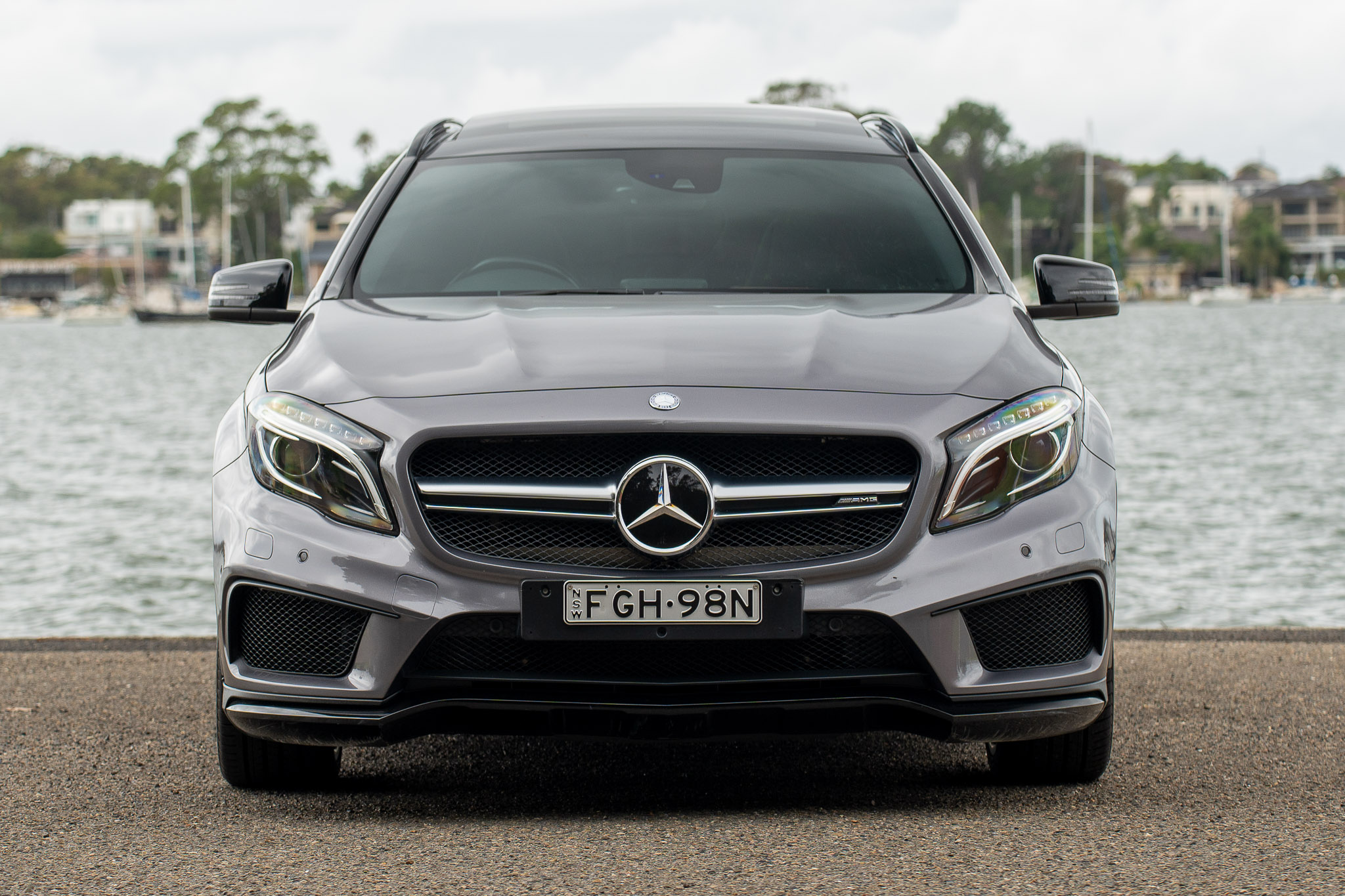 9/2015 MERCEDES BENZ GLA 45 AMG 4MATIC (AWD) X156 MY15 4D WAGON MOUNTAIN GREY METALLIC TURBO 2.0L