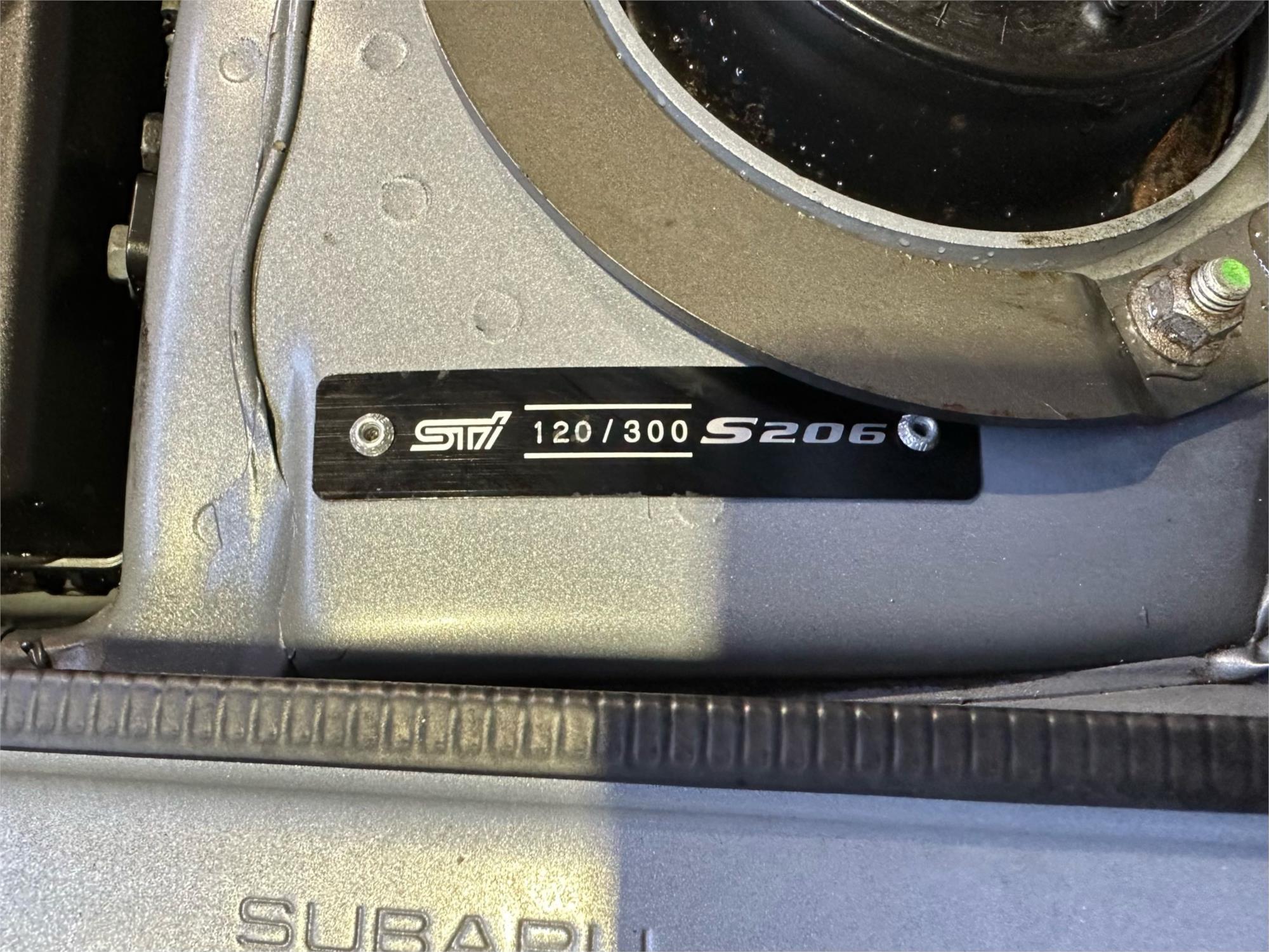 2012 SUBARU IMPREZA STI S206 GVB STI 6 SPEED MANUAL SEDAN