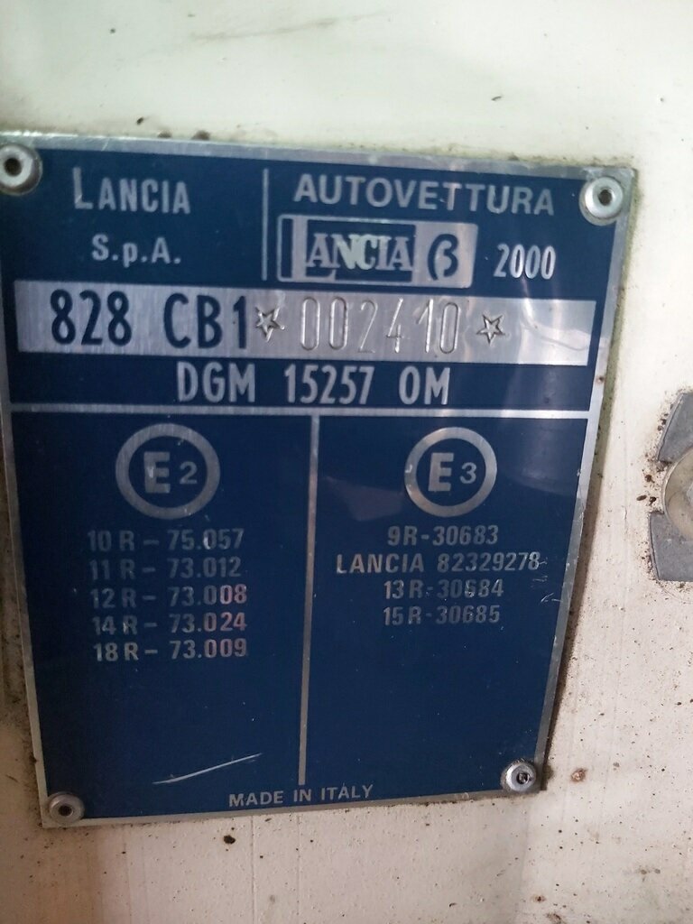 1977 LANCIA BETA 2000 5 SP MANUAL 2D COUPE