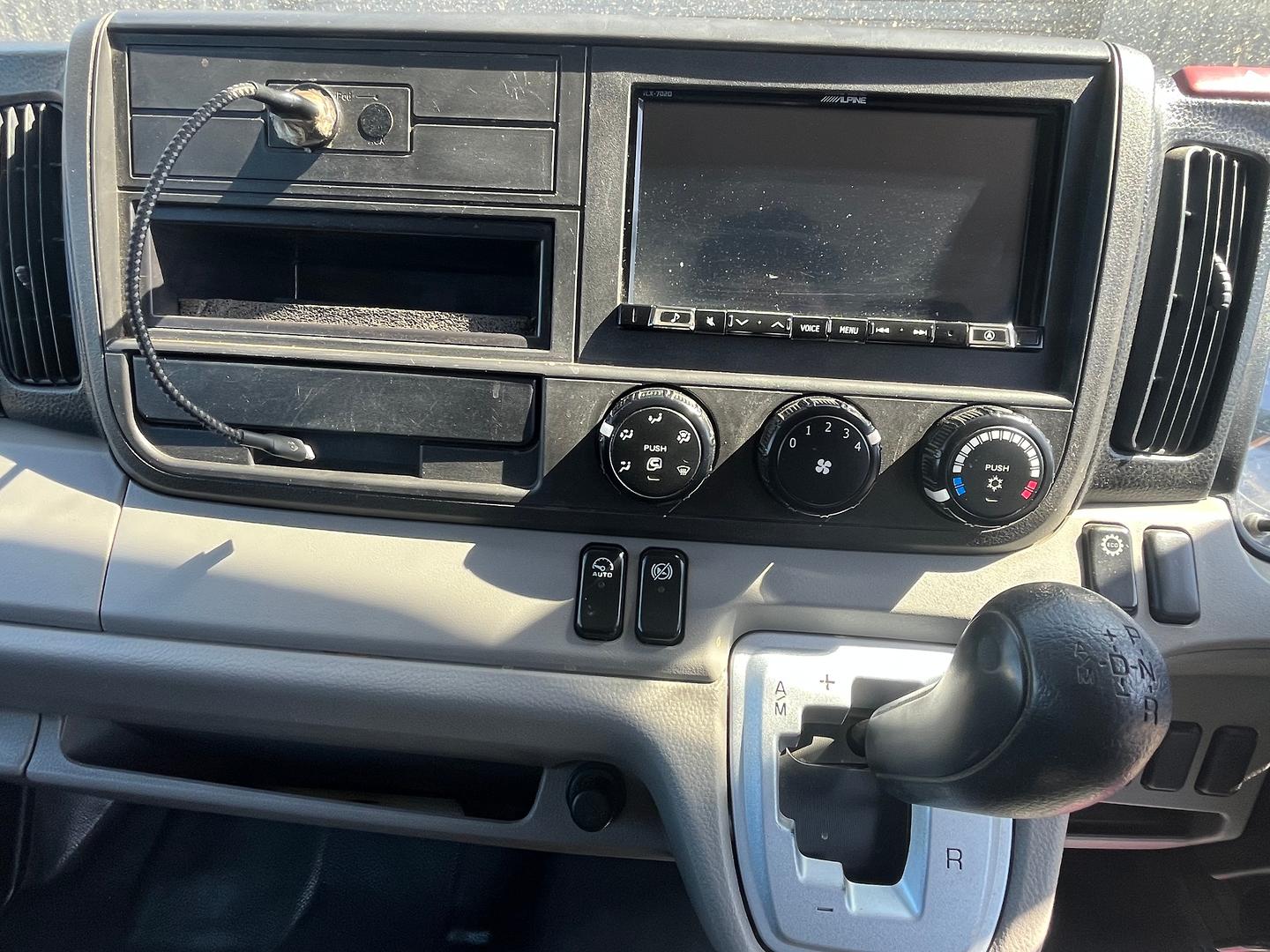 2018 FUSO CANTER 515 DC TRAYTOP WITH DROPSIDES AND REAR HURDLE
