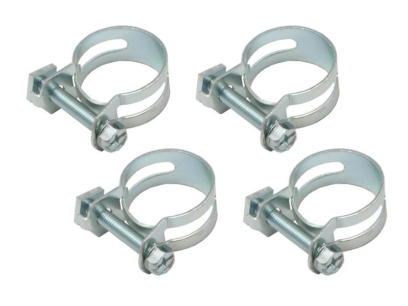 HEATER HOSE CLAMP SET UTILUX 5/8" FORD SILVER 4PCS JCFD3715090 JUST