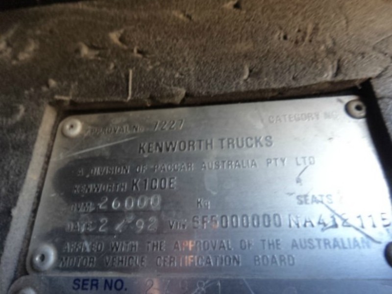 1992 KENWORTH K100E K100E Truck
