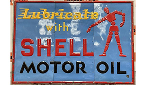 New record set for historic Shell Oil sign at Burns & Co. auction